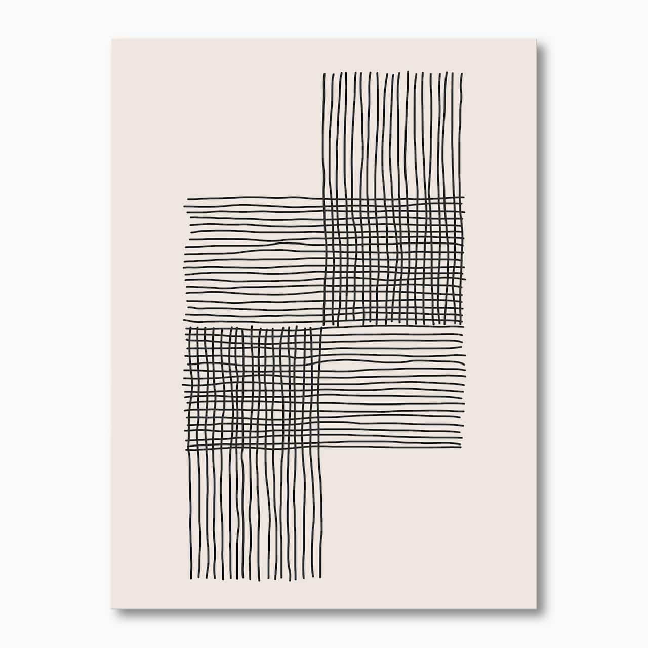 Designart - Minimal Geometric Compostions Of Elementary Forms XIX - Modern Canvas Wall Art Print
